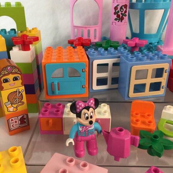 Lego Duplo Pastel Blocks 140+ Pc Lot Disney Minnie Mouse Plane Car Cafe Van - Picture 7 of 10